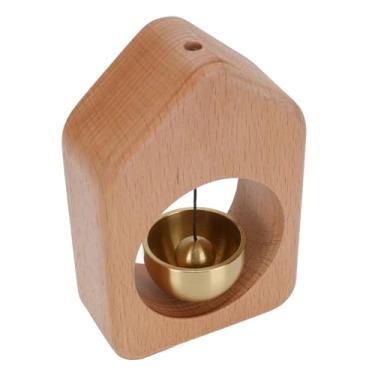 Imagem de aqxreight Sino de Lojista Suave Som Agradável Madeira Latão Simples e Bonito Sino de Abertura de Porta para Loja Doméstica Duro Ser Sem Ouvir Lembrar Agradável Emite de Lojista Claro e o