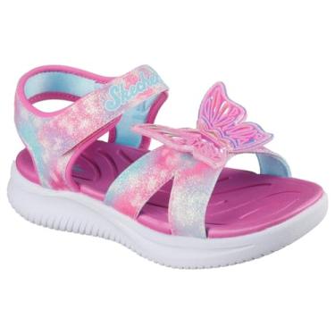 Imagem de Skechers Sandália Jumpsters para meninas - Butterfly Brites, Rosa/Multi, 9 Toddler