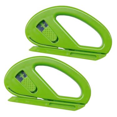 Imagem de UHANBUT Cortador de papel de embrulho de 2 peças, ferramenta de corte de filme de vinil Snitty Safety com lâmina, faca utilitária de fibra de carbono, faca artesanal, adequada para envoltório de