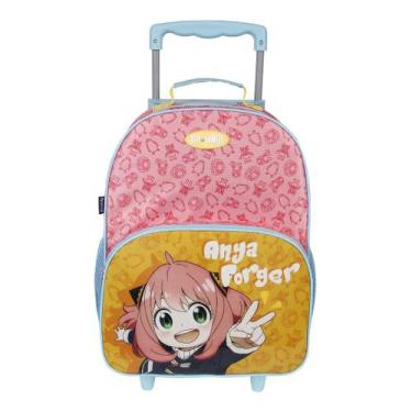 Imagem de Mala Escolar G com Rodinhas + Squeeze 340ml Infantil Menina Anya Forge