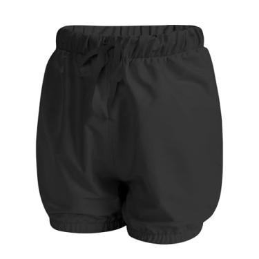 Imagem de Calças de plástico para adultos, capas de fraldas impermeáveis para incontinência, roupa íntima à prova de vazamento para mulheres e homens, calcinha protetora lavável reutilizável (preta, 3GG)