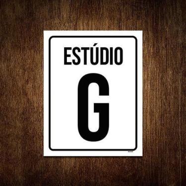 Imagem de Kit 3 Placas Sinalização - Estúdio G - Sinalizo
