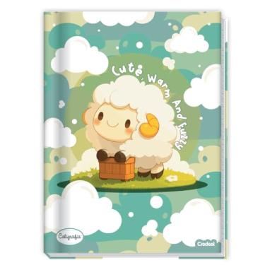 Imagem de Caderno de Caligrafia Brochurão LALA Pets 40 folhas Tamanho 200x275mm Infantil Atividade Escolar Caderno Costurado (Azul esverdeado)