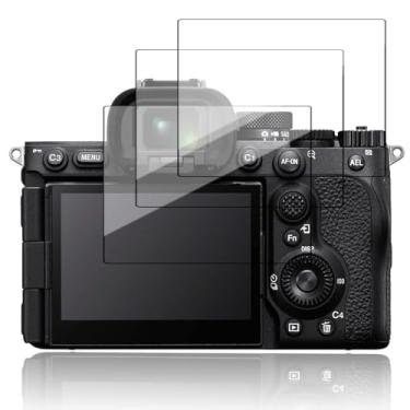 Imagem de NOUKAJU [Pacote com 3] Protetor de tela para Sony Alpha 7 V, vidro temperado HD, dureza 9h, arranhões, anti-impressão digital, protetor de filme de vidro temperado para câmera Sony Alpha 7 V