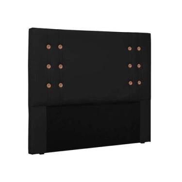 Imagem de Cabeceira Solteiro Gênova Poliuretano Preta - Spezzia Decor