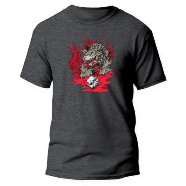 Imagem de Camiseta Básica Algodão Premium Estampa Digital Lobo Mutante - Pavesi,