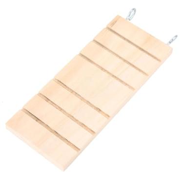 Imagem de Generic de Escalada de Madeira para Animais de Estimação Brinquedo de Suporte de Pássaro de Hamster Durável Com Gancho de Suspensão para Chinchila de Rato Pequeno, Placa de Descanso de Plataforma