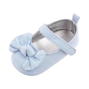 Imagem de Sapatos De Princesa Para Menina Bebê Em PU Macio Com Laço, Bonitos Par