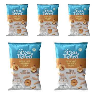 Imagem de 5 Pacotes Chips de Arroz Grão de Bico e Quinoa 40g Sabores (Cebola Caramelizada)