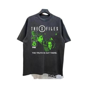 Imagem de Camiseta De Algodão Carvão Masculina E Feminina the X Files the Truth 