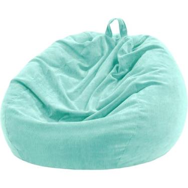 Imagem de Nobildonna Capa para cadeira de pufe de 90 cm (sem enchimento) 89 cm × 109 cm Grande Saco de Feijão Saco de Feijão Lavável Beanbag Capa de Cadeira Premium Veludo Recheável para Adultos, Crianças