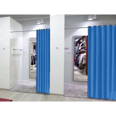 Imagem de Cortina Azul Provador de Roupas 3,00x2,00 Privacidade Total