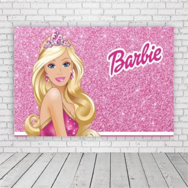 Imagem de Painel Retangular Barbie 1,5X1,0M Lona Fosca