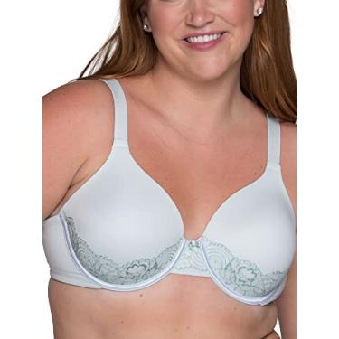 Imagem de Vanity Fair Sutiã feminino de beleza nas costas com renda, tecido elástico em 4 direções, bojos levemente forrados até DD, Jade mais macio e verde tranquilo, 42D