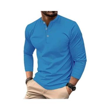 Imagem de Camiseta Masculina De Verão De Manga Longa Henry Polo Respirável Confo