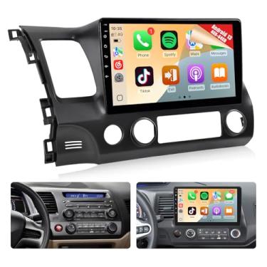 Imagem de Naifay 4G + 64G Android 13 estéreo automotivo para Honda Civic 2006 2007 2008 2009 2010 2011 atualização de rádio, tela sensível ao toque de 10,1 polegadas para Civic com CarPlay Android Auto