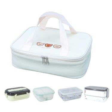 Imagem de Bolsa térmica para almoço – Bolsa térmica de desenho animado | Bolsa térmica isolante – para escola, piquenique, escritório, acampamento, caminhadas, viagens ao ar livre, deslocamento diário