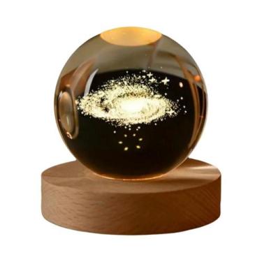 Imagem de Globo Do Sistema Solar Em Cristal Com Gravação a Laser 3D De 6cm, Plan