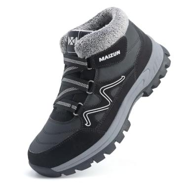 Imagem de Moodeng Botas De Inverno Masculinas, Botas De Neve Leves E Casuais, Botas De Caminhada Com Forro De Pele Quente, Resistentes À Água, Calçados Confortáveis Para Caminhada Ao Ar Livre