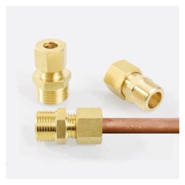 Imagem de 6 8 10 12 15 16-28 mm OD x M8-M30 1/20.3 cm 1/10.2 cm 3/20.3 cm 1/5.1 cm 3/10.2 cm 2.5 cm BSP Acoplador conector de encaixe de tubo de latão União de compressão macho (M35x1,5-28mm)