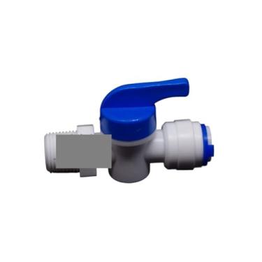 Imagem de Conexão rápida em linha de 1/20.3 cm, válvula esférica de rosca macho de 1/10.2 cm, conexão rápida, filtro de água RO para aquário, sistema de osmose reversa