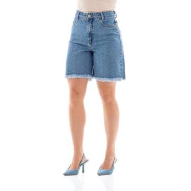 Imagem de Bermuda Jeans Feminina Arauto Mom Less Water-Feminino