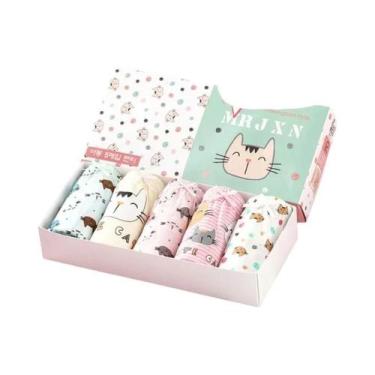 Imagem de Calcinhas De Algodão Para Meninas Com Estampa De Princesa, Conjunto De