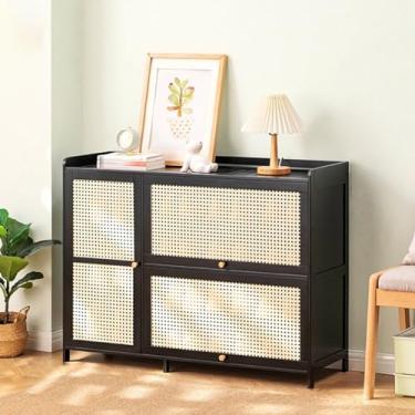 Imagem de SGeneE Rack de armário para entrada de madeira maciça armazenamento de sapatos porta de casa grande capacidade armazenamento simples moderno sapateira sala de estar varanda armário organizador de