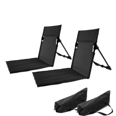 Imagem de JQlabeit Pacote com 2 encostos de acampamento ao ar livre, cadeira dobrável leve, encosto de lazer para parque, cadeira de praia portátil, encosto preguiçoso de alumínio para gramado, filmes ao ar