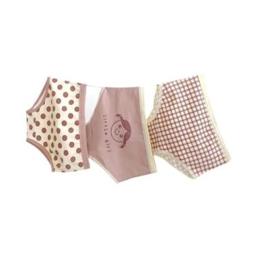 Imagem de Calcinhas De Algodão Para Meninas, Modelo Triângulo Plano, Tamanhos Mé