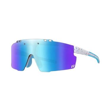 Imagem de Óculos De Sol Unissex UV400 Para Ciclismo, Armação Grande, 5 Cores, Óc