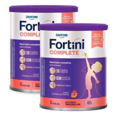 Imagem de Kit 2 Fortini Complete Sabor Vitamina de Frutas 400g - Danone