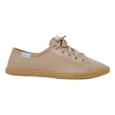 Imagem de Tênis rasteiro bege feminino beira rio antiderrapante , 35