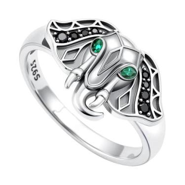 Imagem de Anel Feminino De Prata Esterlina 925 Com Mini Snoopy, Diamante Rosa De