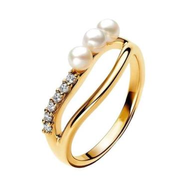 Imagem de Anel Feminino De Prata Esterlina 925 Com Mini Snoopy, Diamante Rosa De