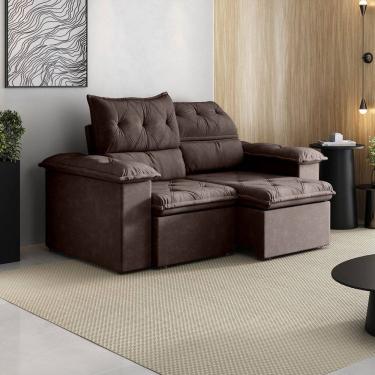 Imagem de Sofá Retrátil e Reclinável 200cm Cupuaçu Cabecasa Madeiraoriginals Marrom