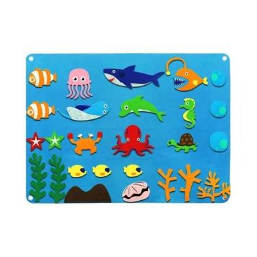 Imagem de Tabuleiro De Feltro Montessori Com Animais Da Fazenda Para Crianças, D