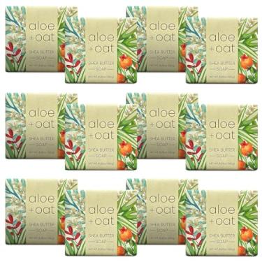Imagem de Greenwich Bay Mini Sabonetes Botânicos – Pacote com 12 54 g Cada – Sabonetes Individualmente Embalados para Airbnb, Spa, Viagem, Banho – Conjunto de Sabonetes em Barra Tamanho Viagem, Aloe e Aveia