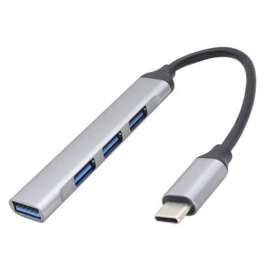 Imagem de HCFeng Adaptador multiportas tipo C para hub USB, 4 portas, cabo divisor USB C macho para hub USB 3.1A fêmea, 4 portas, cabo de alumínio tipo C para adaptador USB com 4 portas USB 3.0 para laptop [23