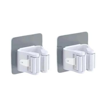 Imagem de Suporte De Parede Autoadesivo Para Vassouras E Rodos, Gancho Organizad