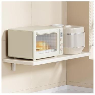 Imagem de Prateleira de forno de micro-ondas para montagem na parede - Organizador de cozinha resistente, rack de armazenamento comercial para panelas, frigideiras e especiarias, suporte de forno elétrico