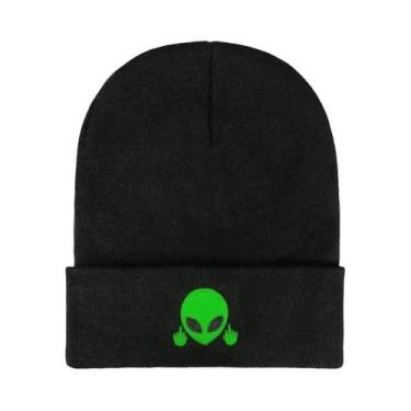 Imagem de Gorro De Malha Unissex Quente De Inverno Com Bordado De Caveira, Touca