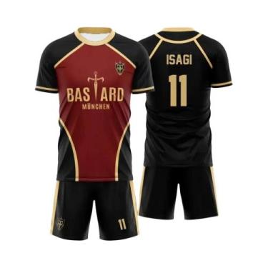 Imagem de Conjunto De Camiseta E Calções De Futsal Blue Lock Anime Para Homens E