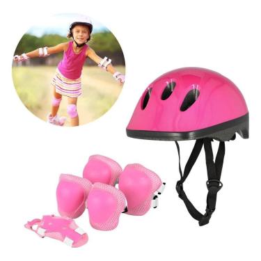 Imagem de Kit De Proteção Infantil Bike Patins Skate Capac Rosa-Chicle