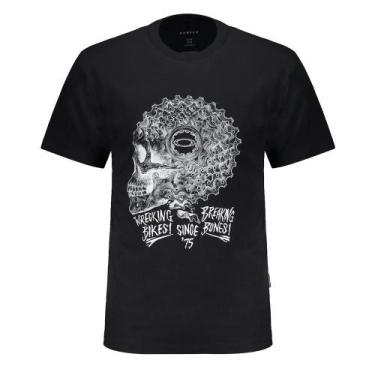 Imagem de Camiseta Oakley Skull Wreck WT25 Masculina Blackout, G, Preto
