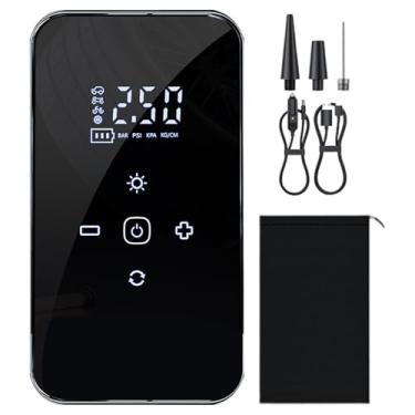 Imagem de Bomba de ar recarregável | Bomba de ar sem fio com tela sensível ao toque, inflador de pneu elétrico recarregável, acessórios automotivos para caminhão, viagem, motocicleta, carro, estrada, garagem