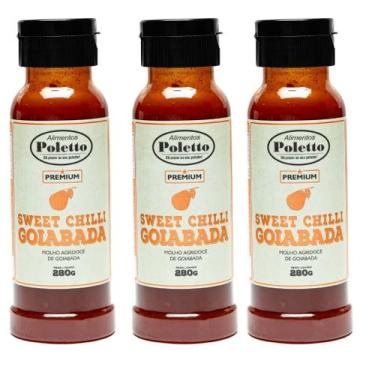 Imagem de Kit 3 Molhos GOIABA Poletto 280g
