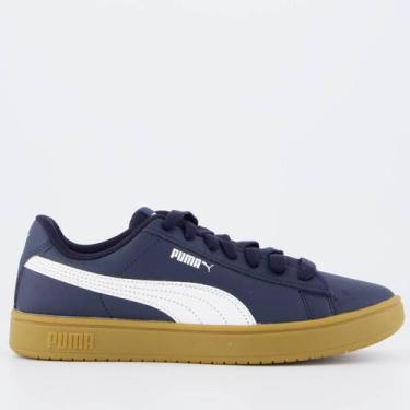 Imagem de Tênis Puma Rickie Classic Juvenil Azul e Branco, 36