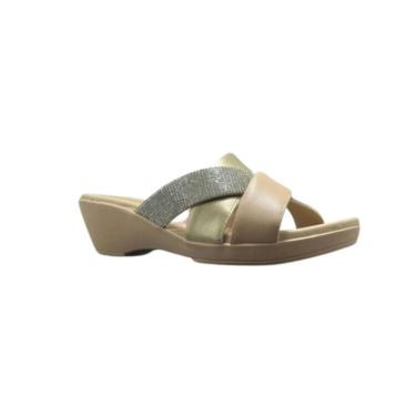 Imagem de Sandalia Usaflex Couro Feminino - Begeouro