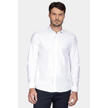 Imagem de Camisa Aramis Manga Longa Slim Tech Flex Lisa Branco-Masculino